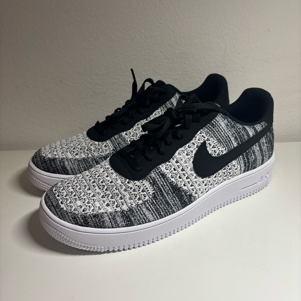 NEW NIKE Air Force 1 Flyknit Low 2.0 Oreo Mens Size 13